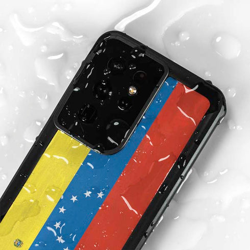 Venezuela Flag Distressed Galaxy S24 Ultra Waterproof Case